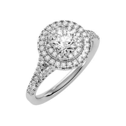 Doiet Classic Halo Diamond Engagement Ring