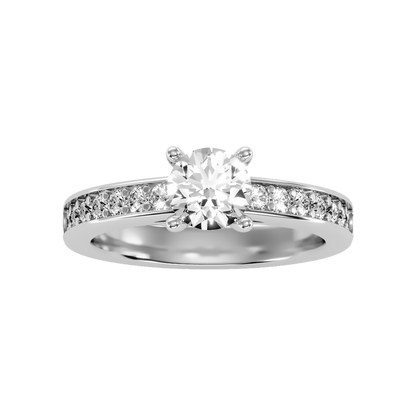 Flower Solitaire Ring