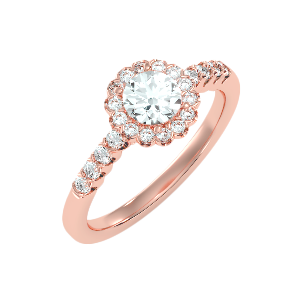 Kallos Classic Halo Diamond Engagement Ring