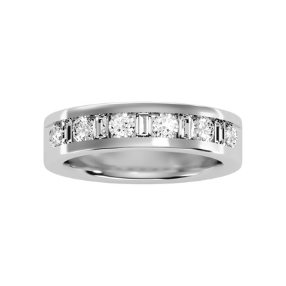 Light Hearted Half Eternity Ring
