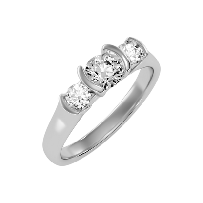 The Stylish Three Stone Ring