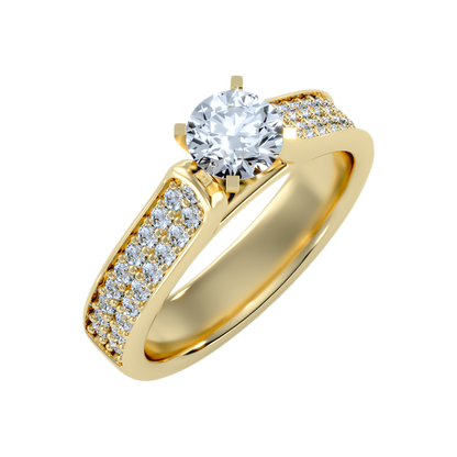 Unique Solitaire Ring-Color_Yellow-Gold