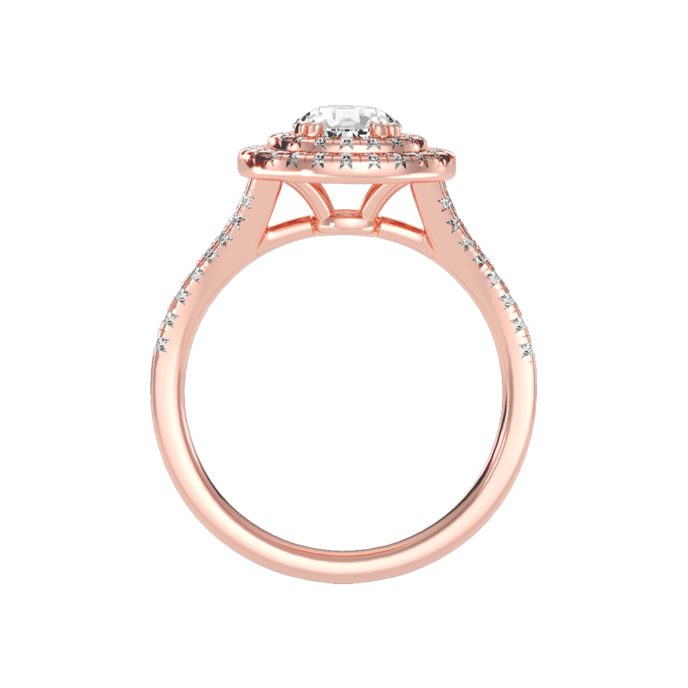 Doiet Classic Halo Diamond Engagement Ring