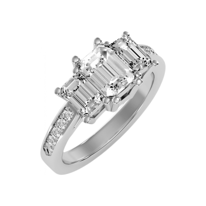 Mesmerizing Three Stone Ring