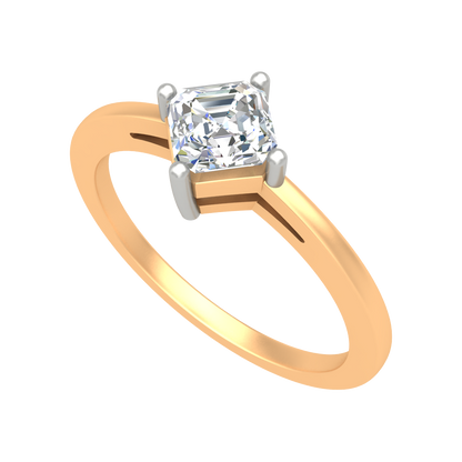 Vintage Inspired Solitaire Ring-Color_Yellow-Gold