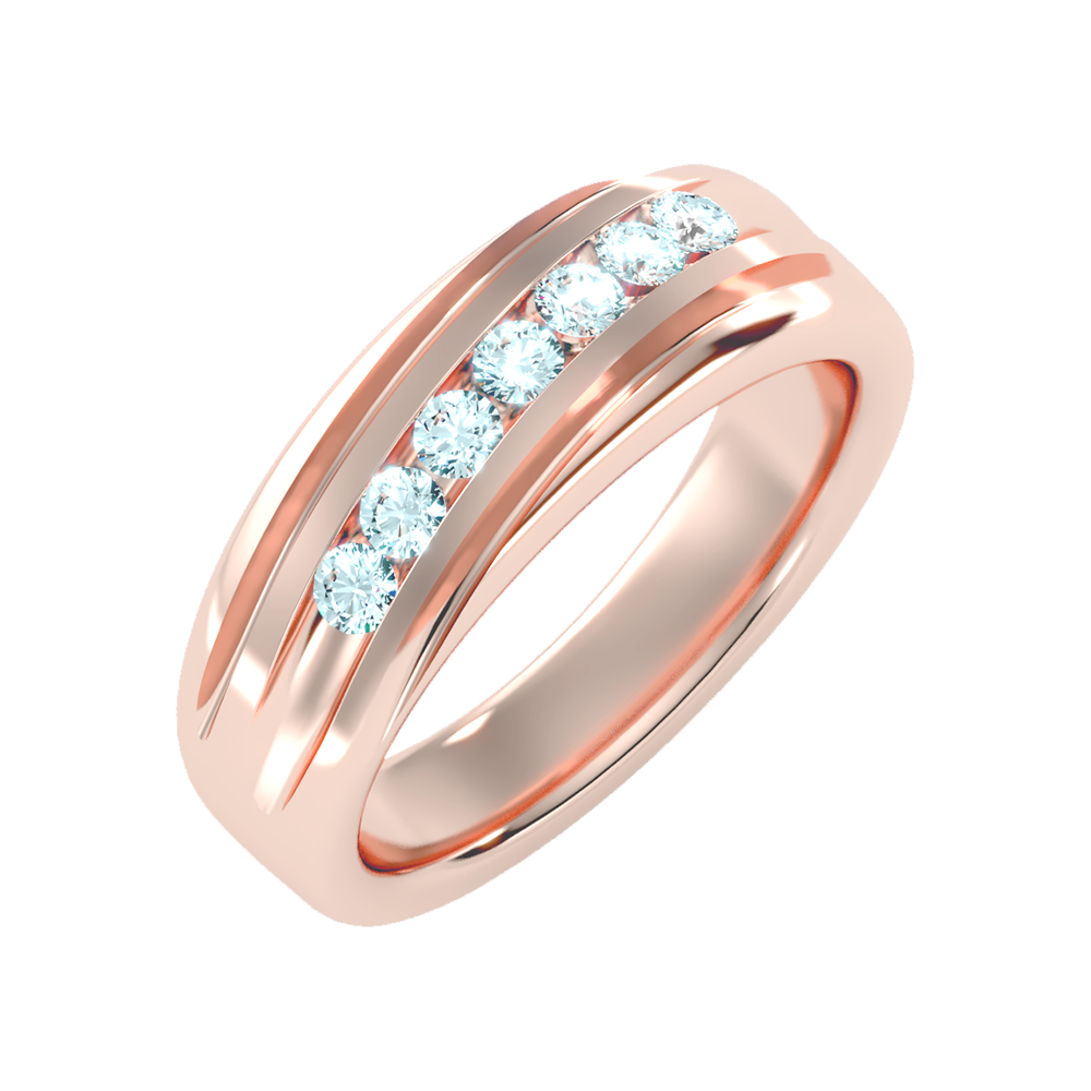 Alluring Men's Broad Band Ring-Color_Rose-Gold