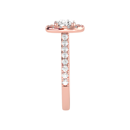 Fiminiace Classic Halo Diamond Engagement Ring