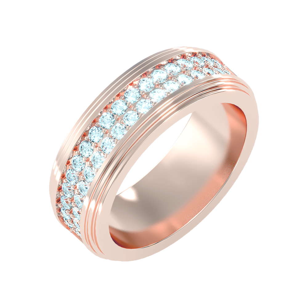 Marvelous Men's Broad Band Ring-Color_Rose-Gold