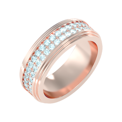 Marvelous Men's Broad Band Ring-Color_Rose-Gold