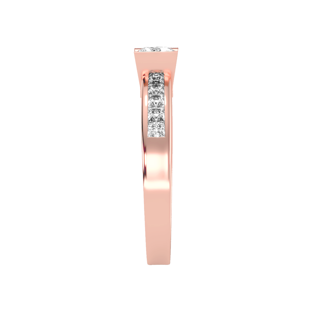 Burnished Solitaire Ring