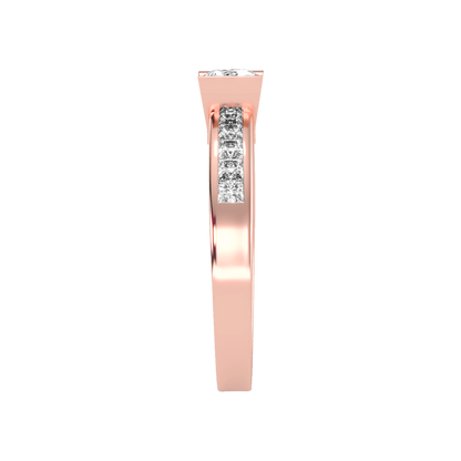 Burnished Solitaire Ring