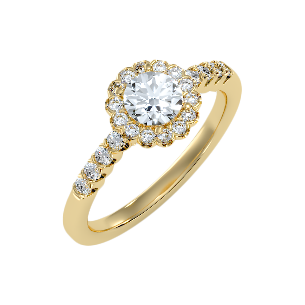 Kallos Classic Halo Diamond Engagement Ring
