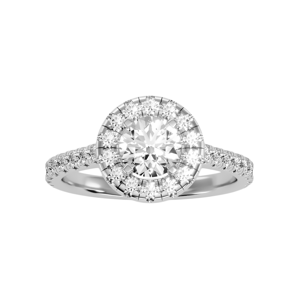 Fiminiace Classic Halo Diamond Engagement Ring