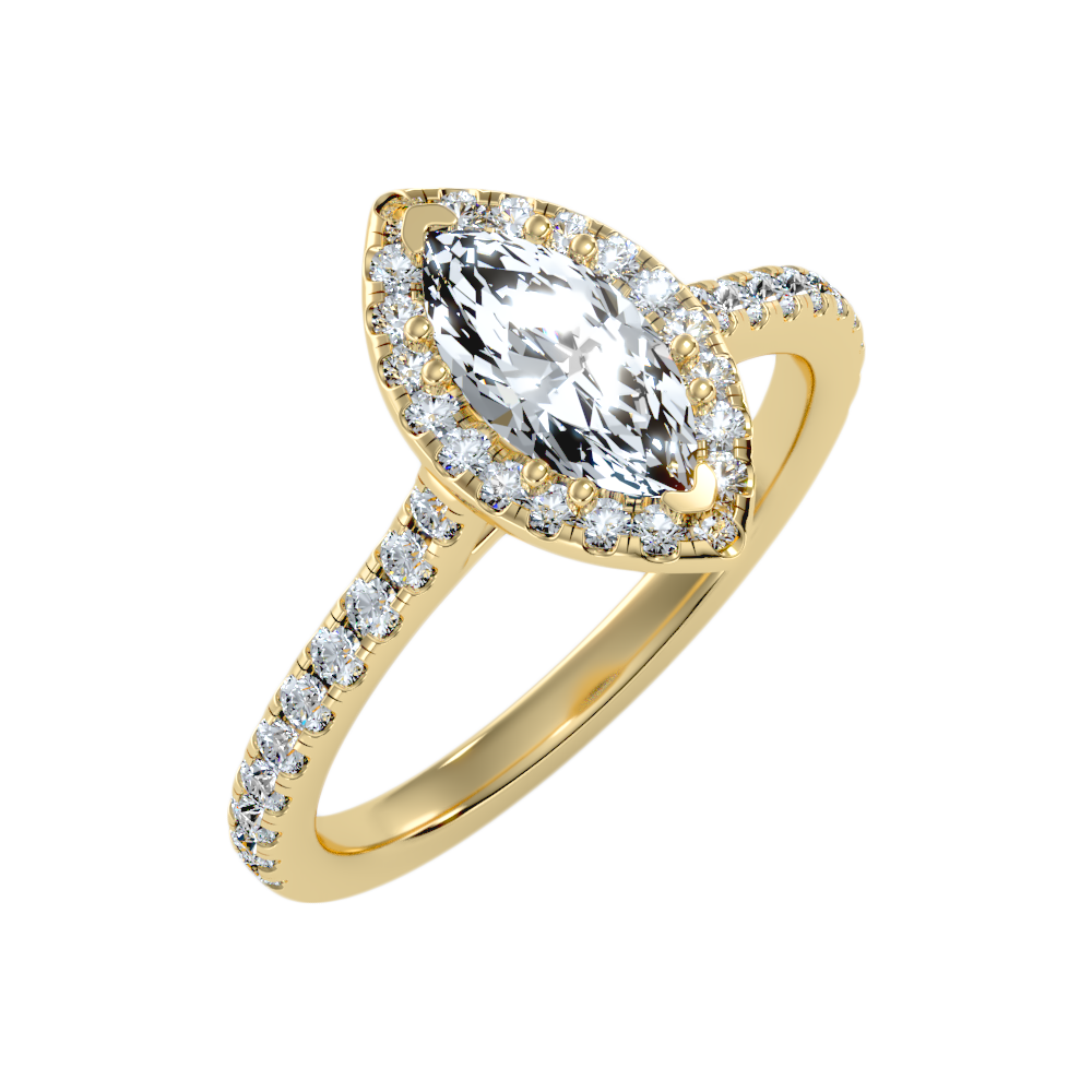 Phenomenal Marquise Shaped Diamond Ring