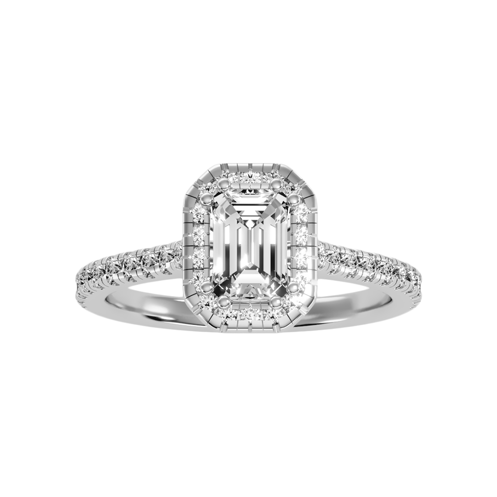 Extraordinary Diamond Halo Engagement Ring