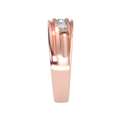 Tinged Men's Broad Band Ring