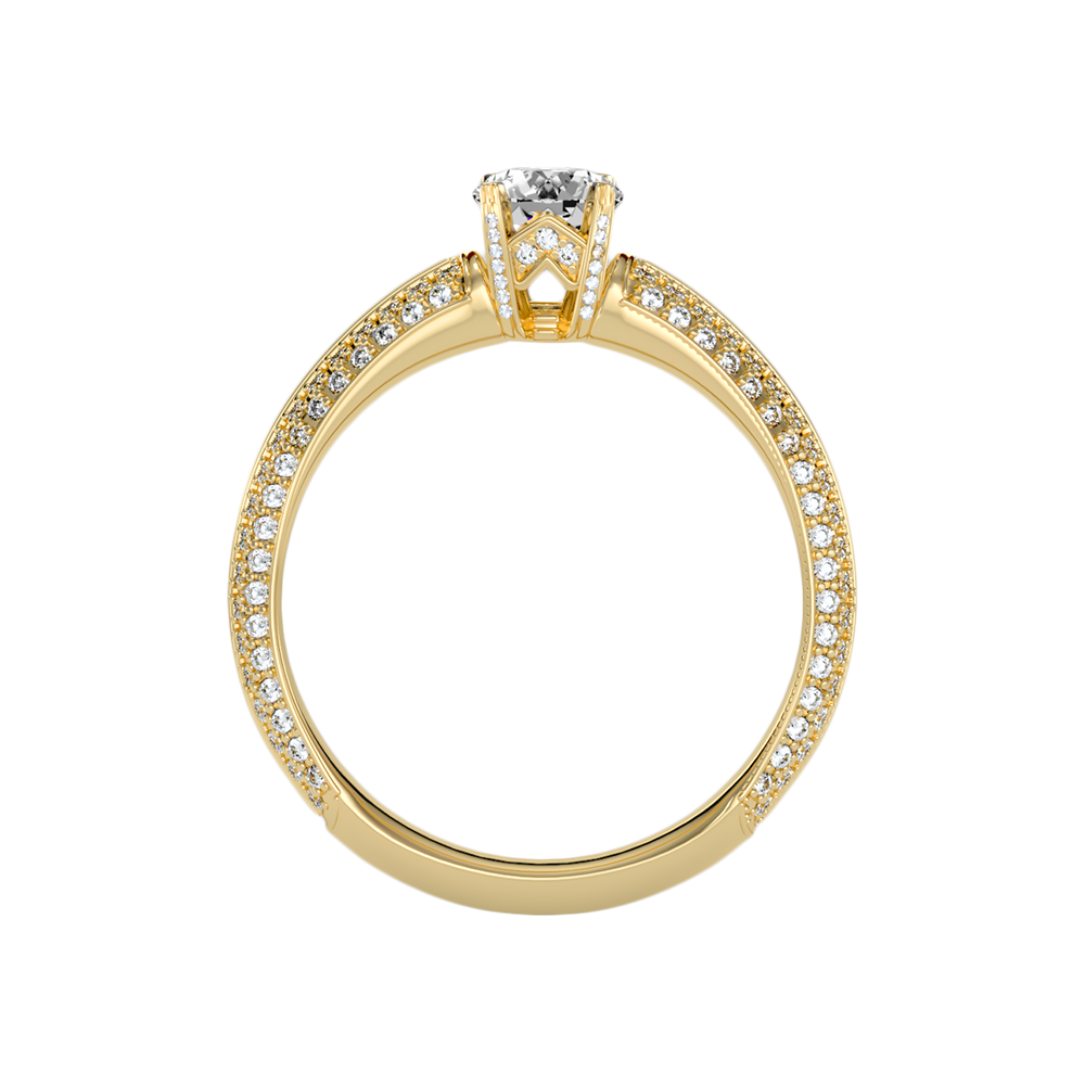 Busttling Solitaire Ring