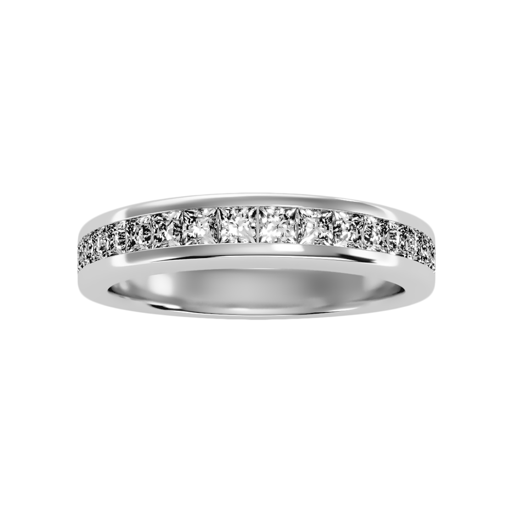 Rain Half Eternity Band-Color_White-Gold