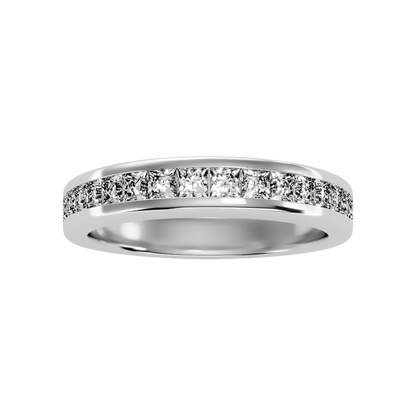 Rain Half Eternity Band-Color_White-Gold