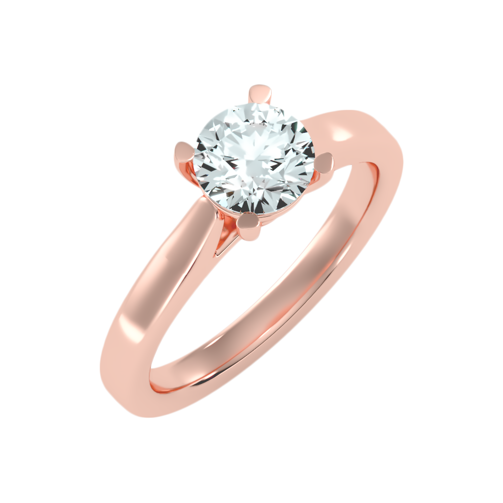 Doux Classic Solitaire Ring-Color_Rose-Gold