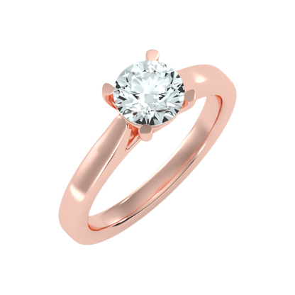 Doux Classic Solitaire Ring-Color_Rose-Gold