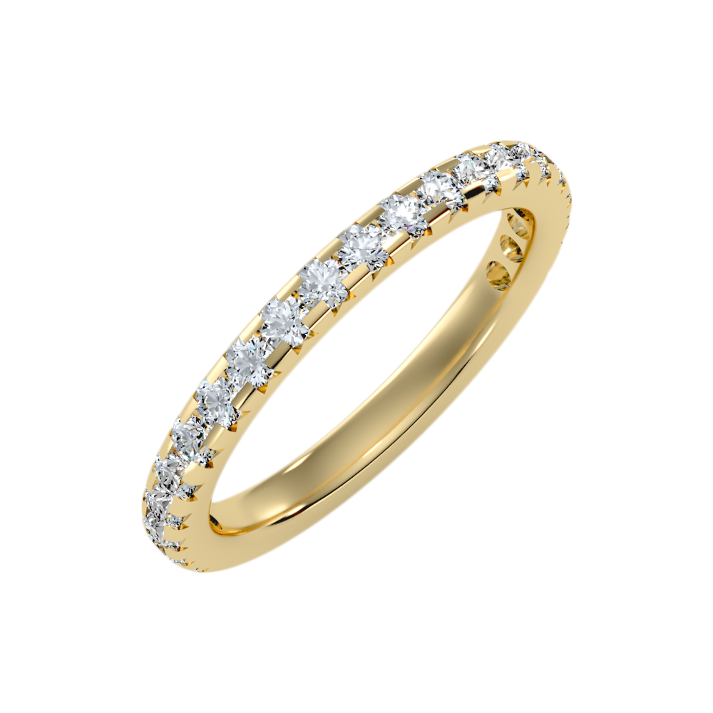 Lively Half Eternity Wedding Band-Color_Yellow-Gold