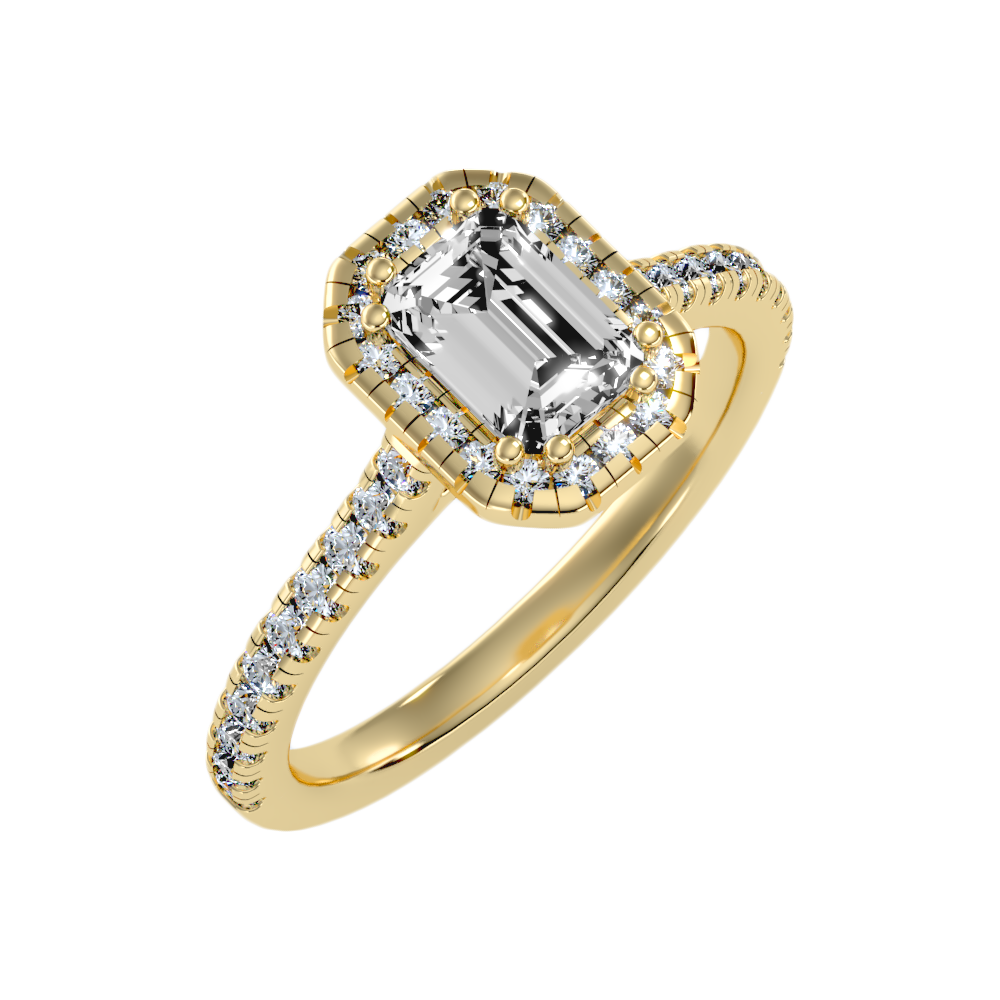 Extraordinary Diamond Halo Engagement Ring