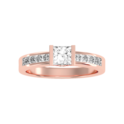 Burnished Solitaire Ring