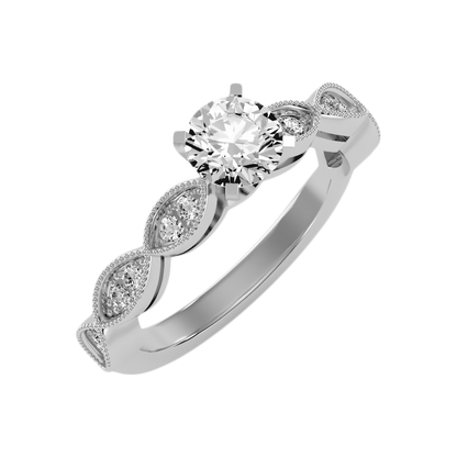 Estar Solitaire Ring-Color_White-Gold