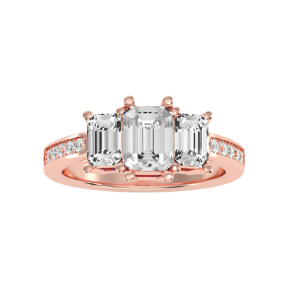 Mesmerizing Three Stone Ring