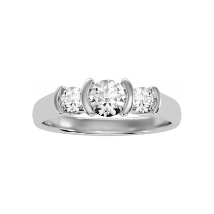 The Stylish Three Stone Ring