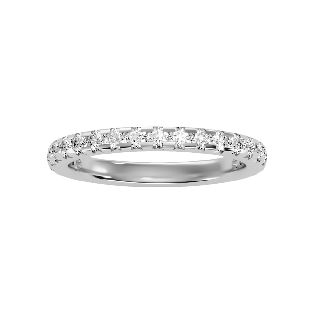 Lively Half Eternity Wedding Band