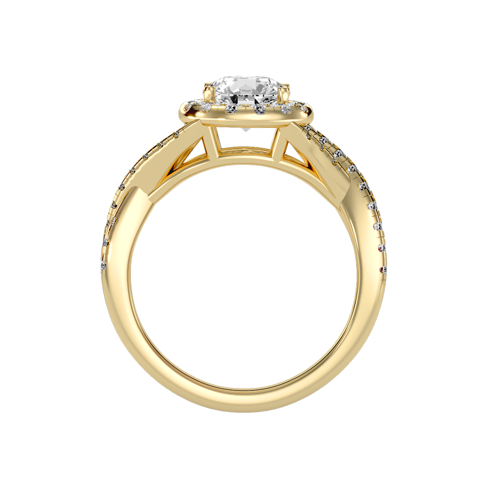 Stormi Classic Halo Diamond Engagement Ring