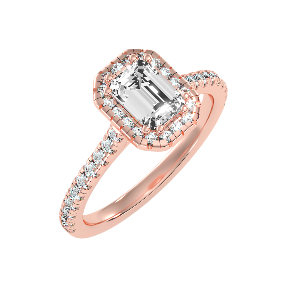 Extraordinary Diamond Halo Engagement Ring