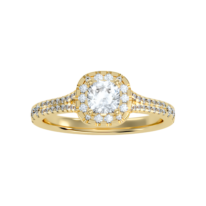 Excellent Halo Engagement Ring