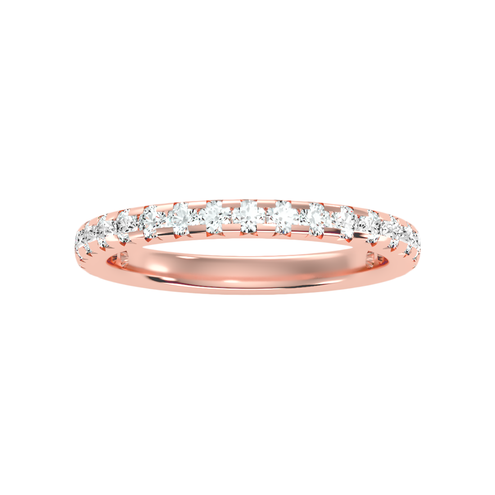 Lively Half Eternity Wedding Band