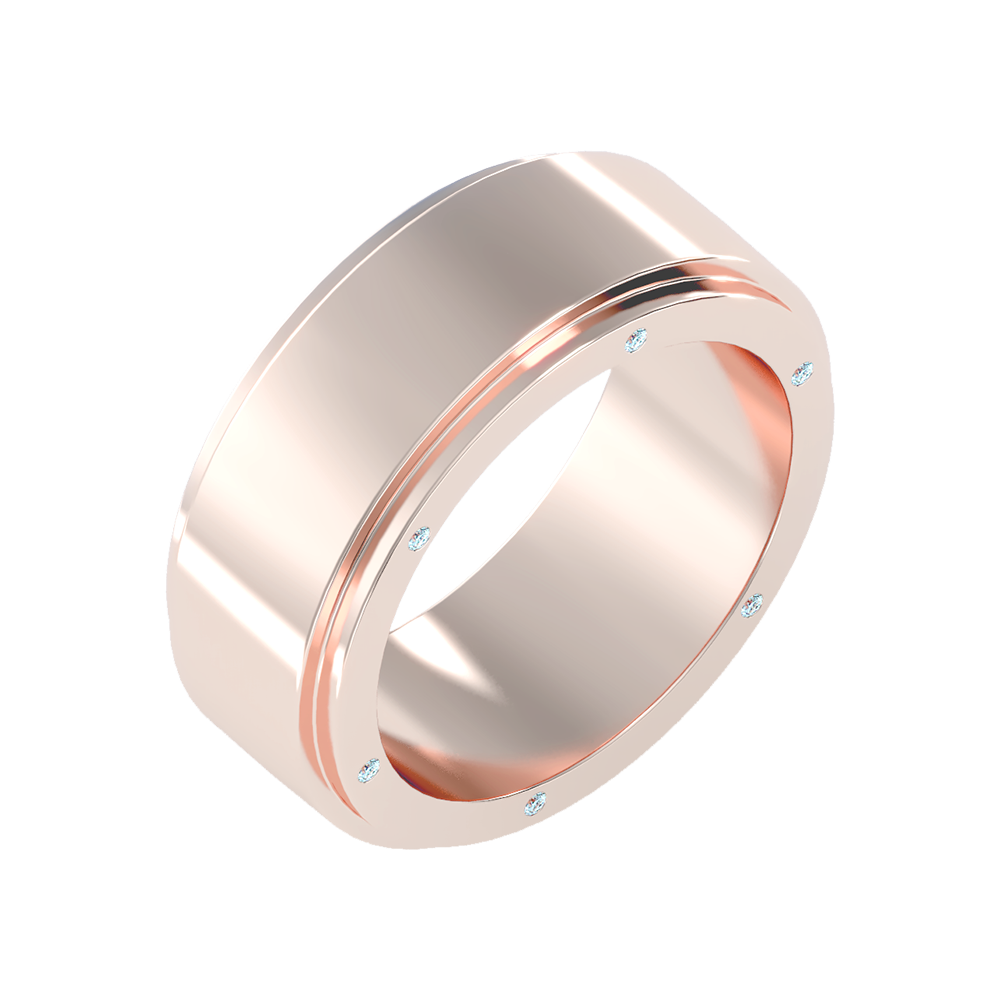 Divine Men's Broad Band Ring-Color_Rose-Gold
