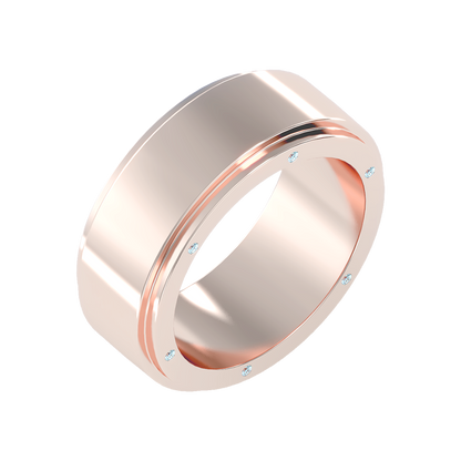 Divine Men's Broad Band Ring-Color_Rose-Gold
