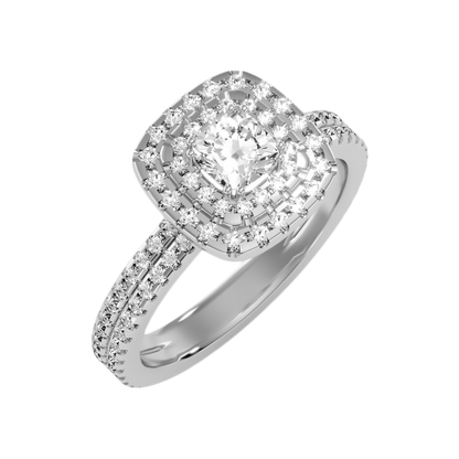 Natural Solitaire Ring-Color_White-Gold