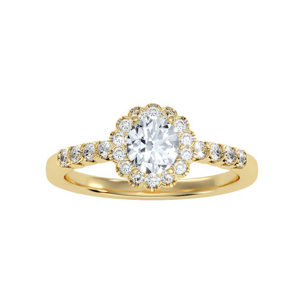 Kallos Classic Halo Diamond Engagement Ring