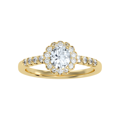 Kallos Classic Halo Diamond Engagement Ring