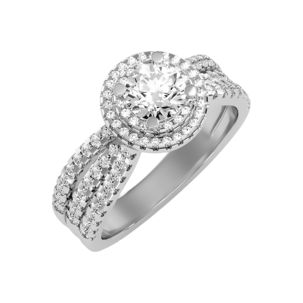 Influential Halo Diamond Ring