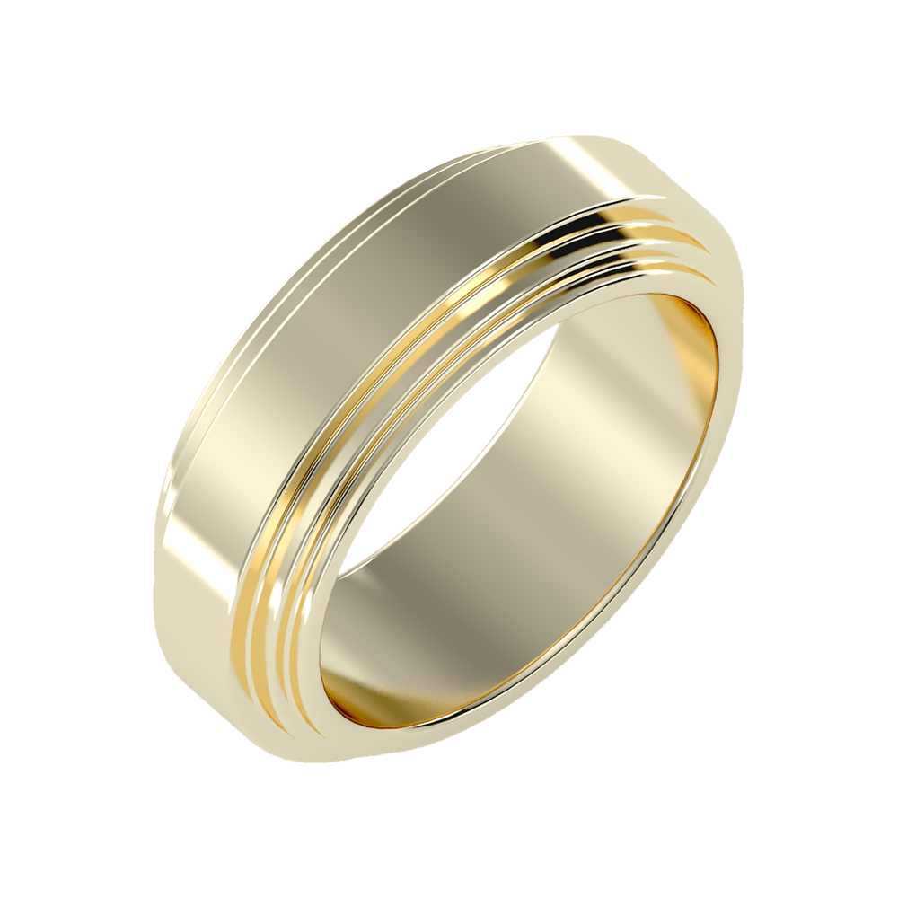 Splendor Men's Broad Band Ring-Color_Yellow-Gold