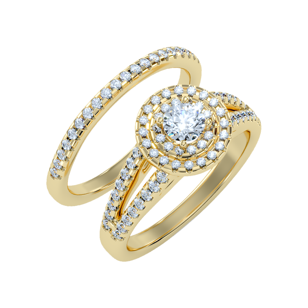 Glistening Bridal Ring Set-Color_Yellow-Gold