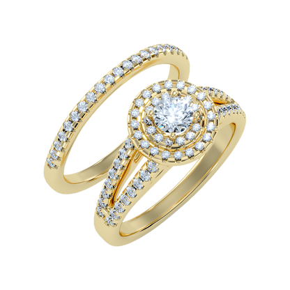 Glistening Bridal Ring Set-Color_Yellow-Gold