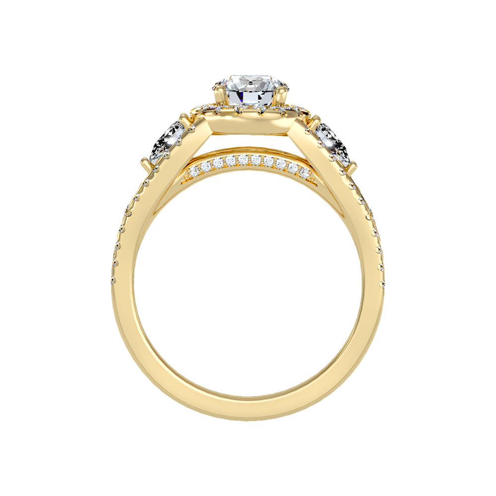 Fancy Halo Solitaire Ring