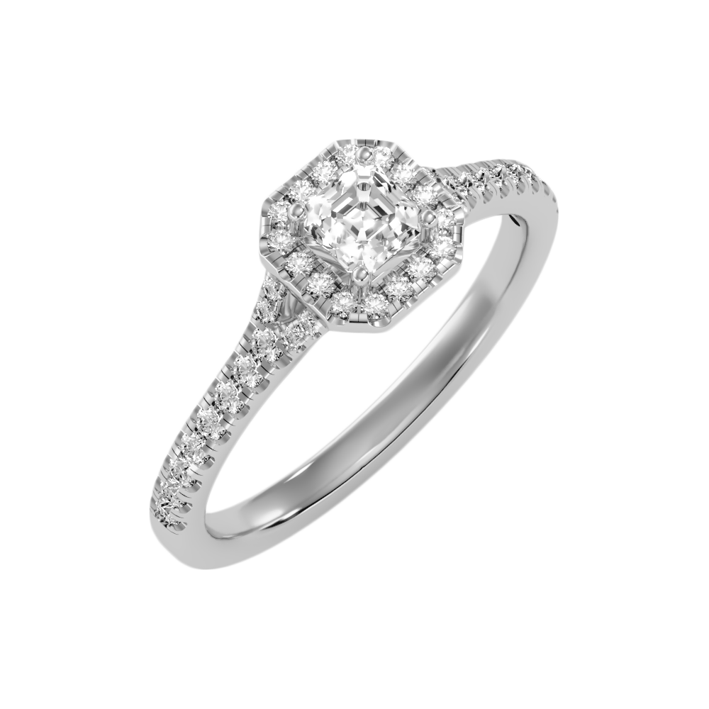 Fancy Solitaire Ring-Color_White-Gold