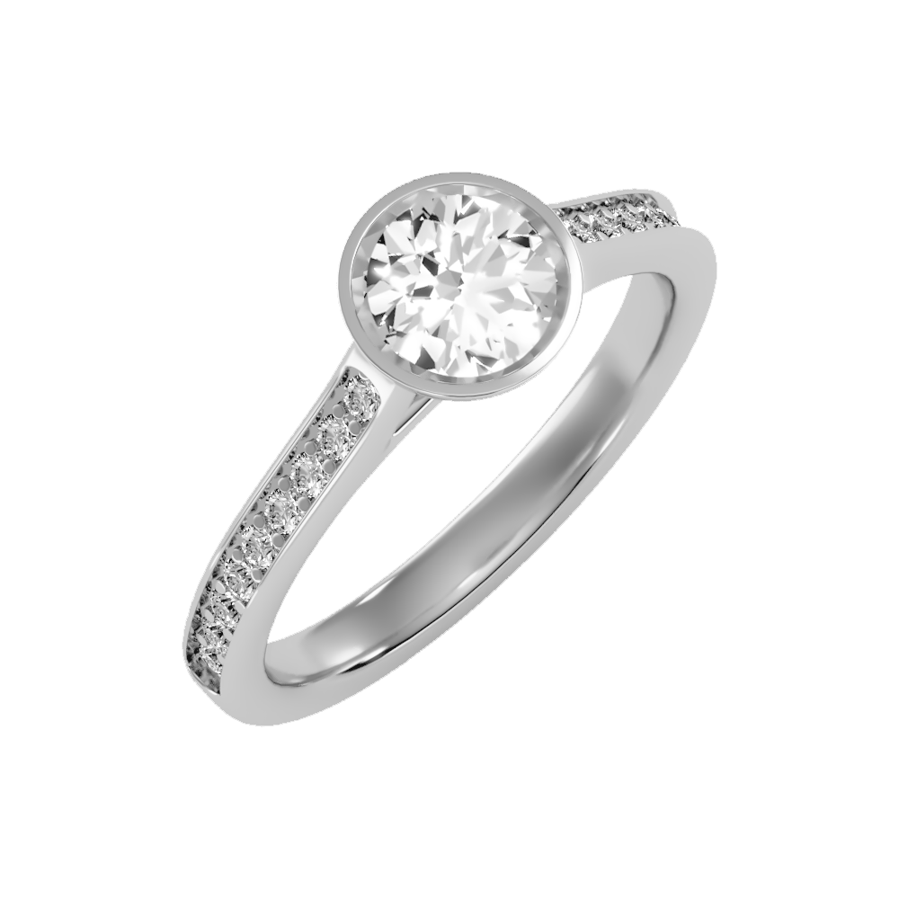 Grand Solitaire Ring-Color_White-Gold