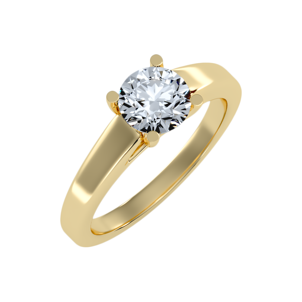 Love Solitaire Ring-Color_Yellow-Gold