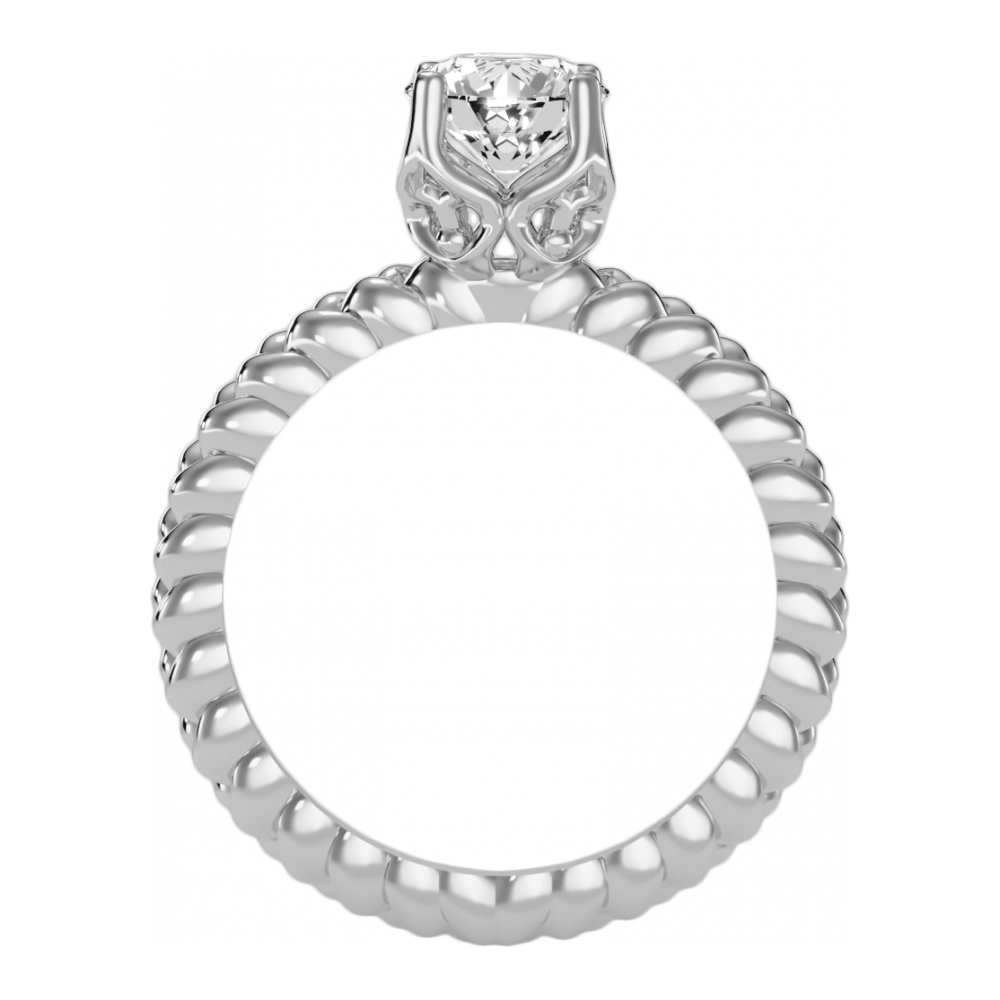 The Complimenting Solitaire Ring-Color_White-Gold